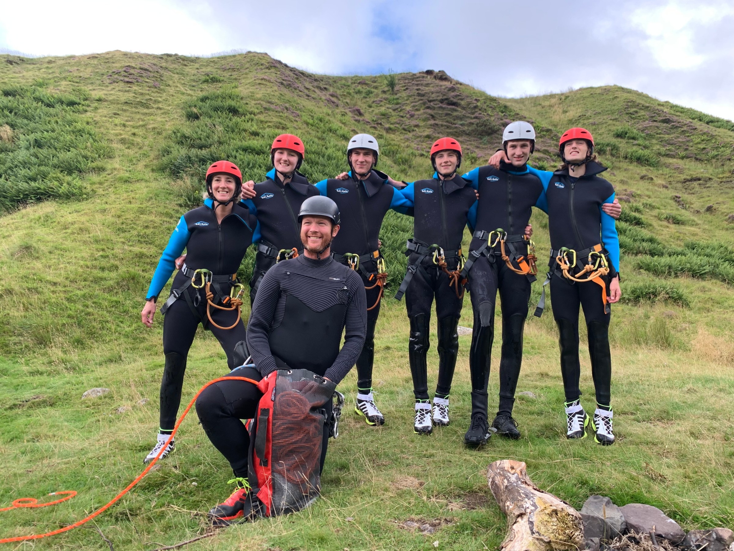 a group of people posing for the camera