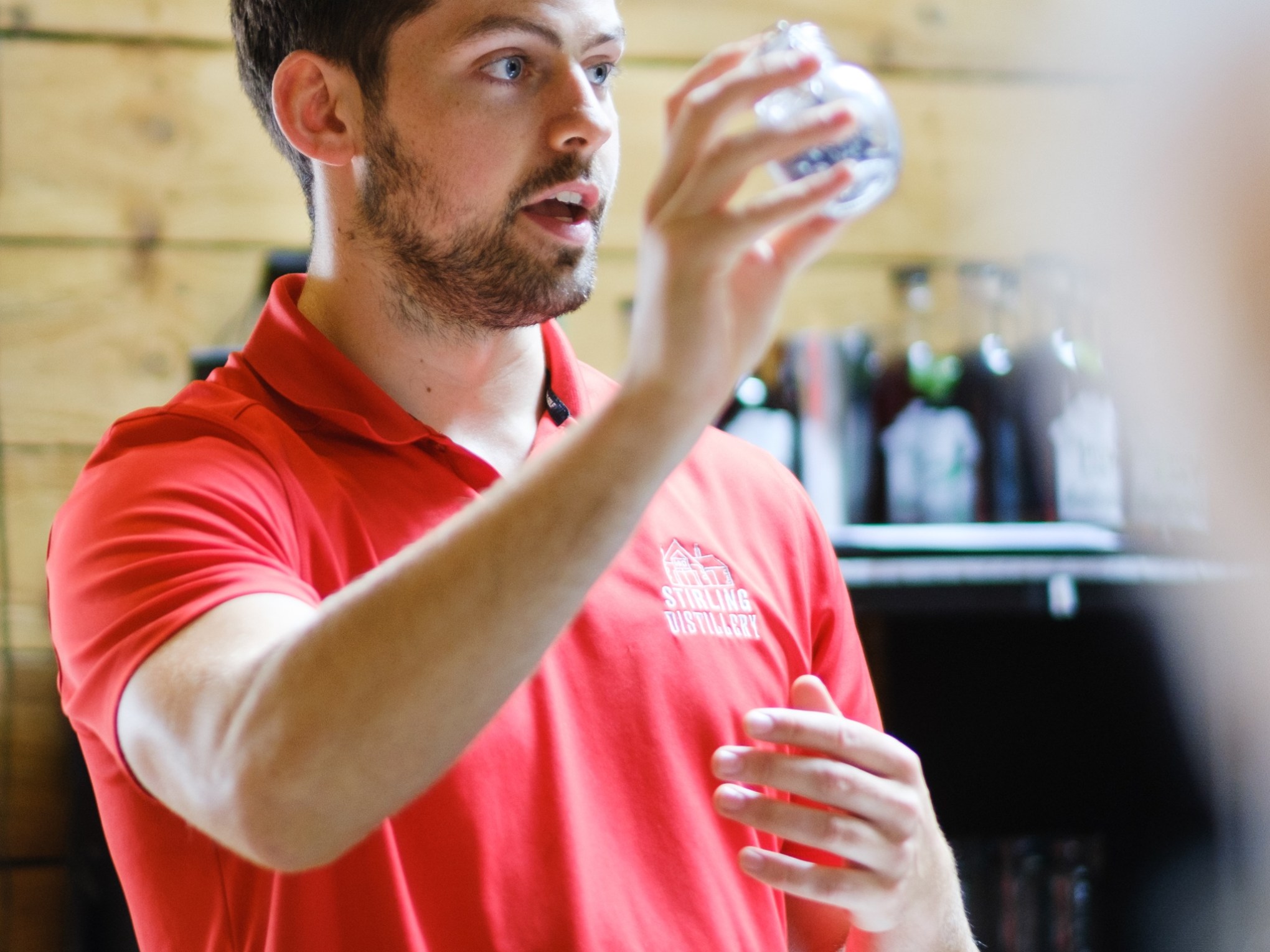 a man holding a laptop